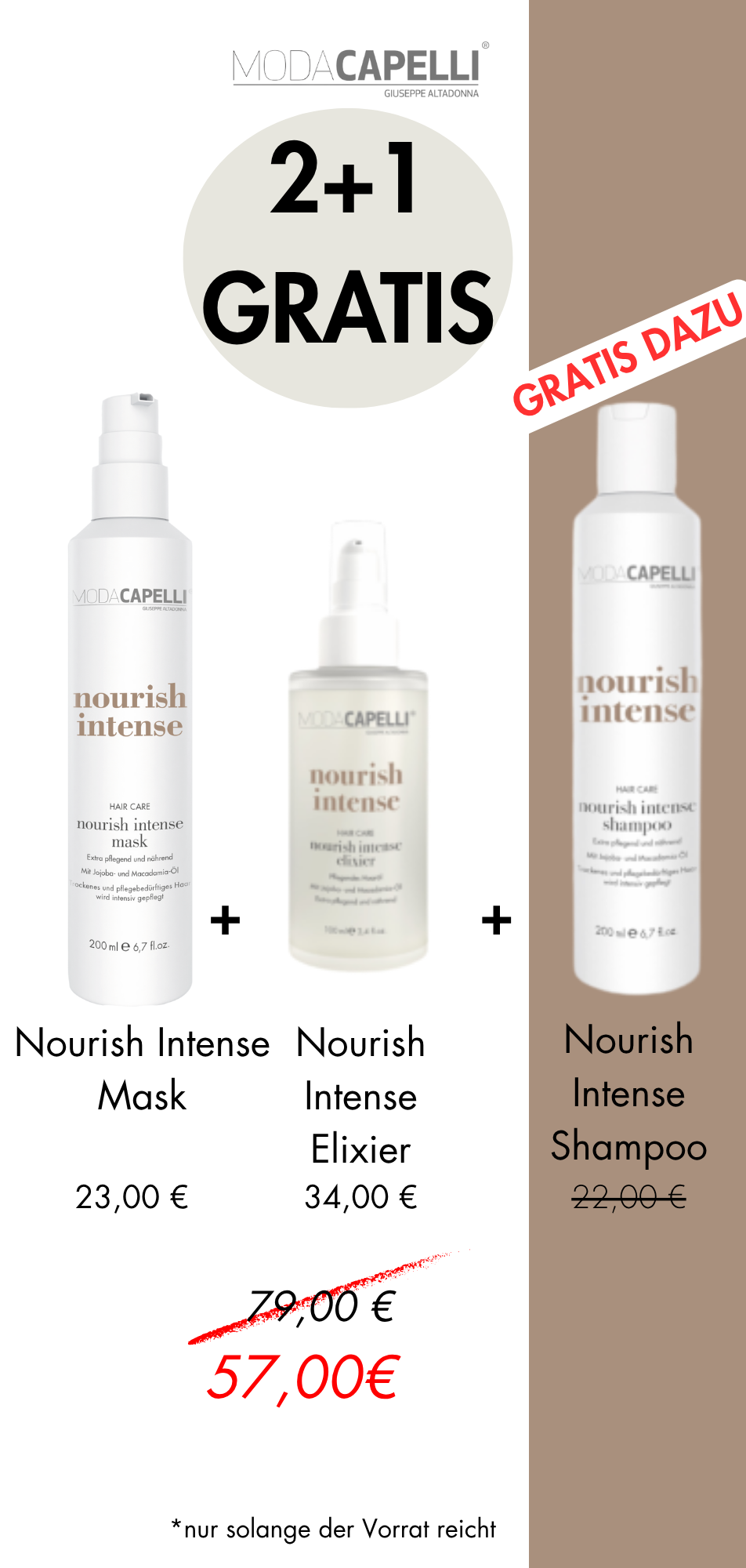 Nourish Intense Haarpflege-Set + Gratis Shampoo